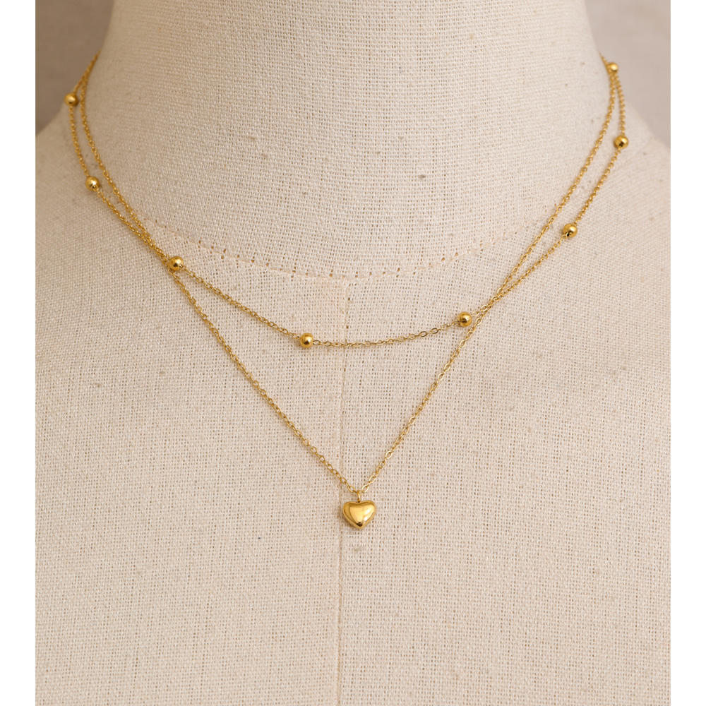 Love Layered Necklace - 18k Gold Plated