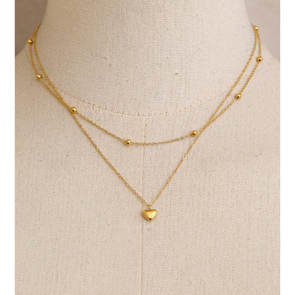 Love Layered Necklace - 18k Gold Plated