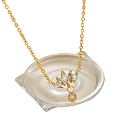 Tiara Drop Necklace - 18K Gold Plated