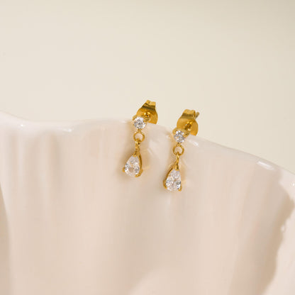 LumiDrop Stud Earrings Earrings - 18K Gold Plated