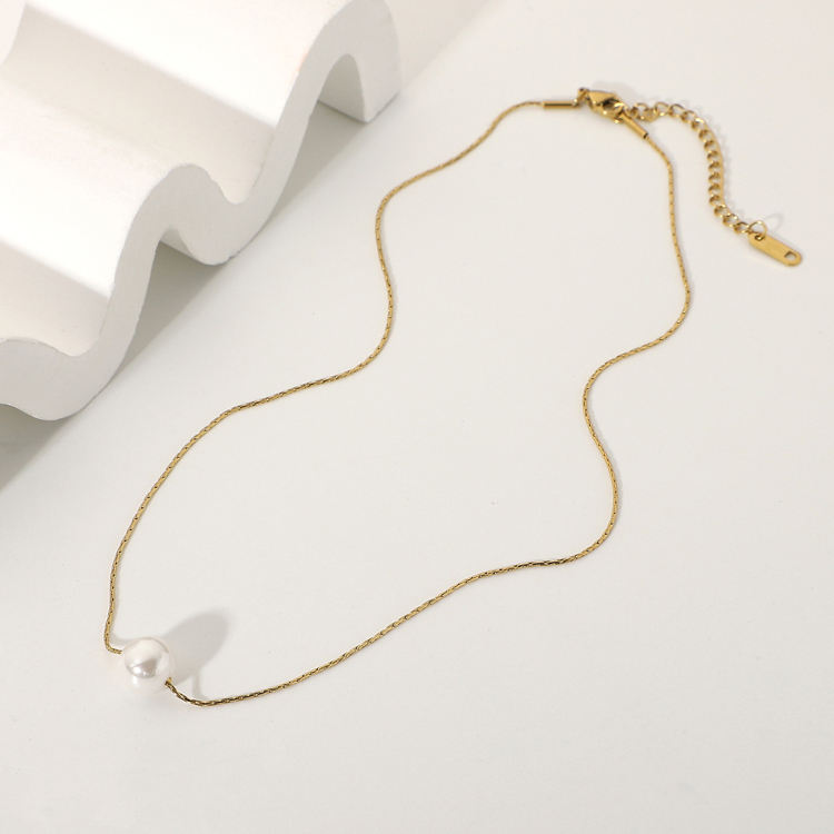 Aria Pearl Necklace - 18K Gold Plated
