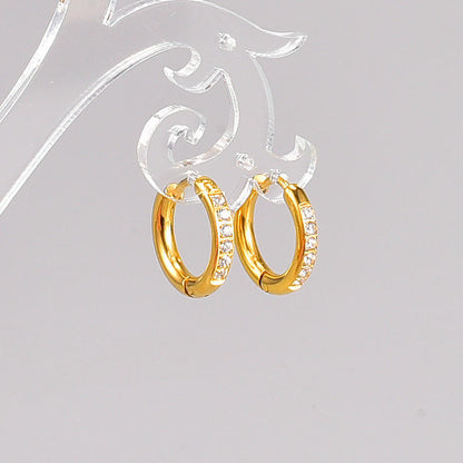 Lumi Huggie Hoops Earrings - 18K Gold Plated