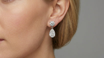 Teardrop  Earrings - Silver Plated