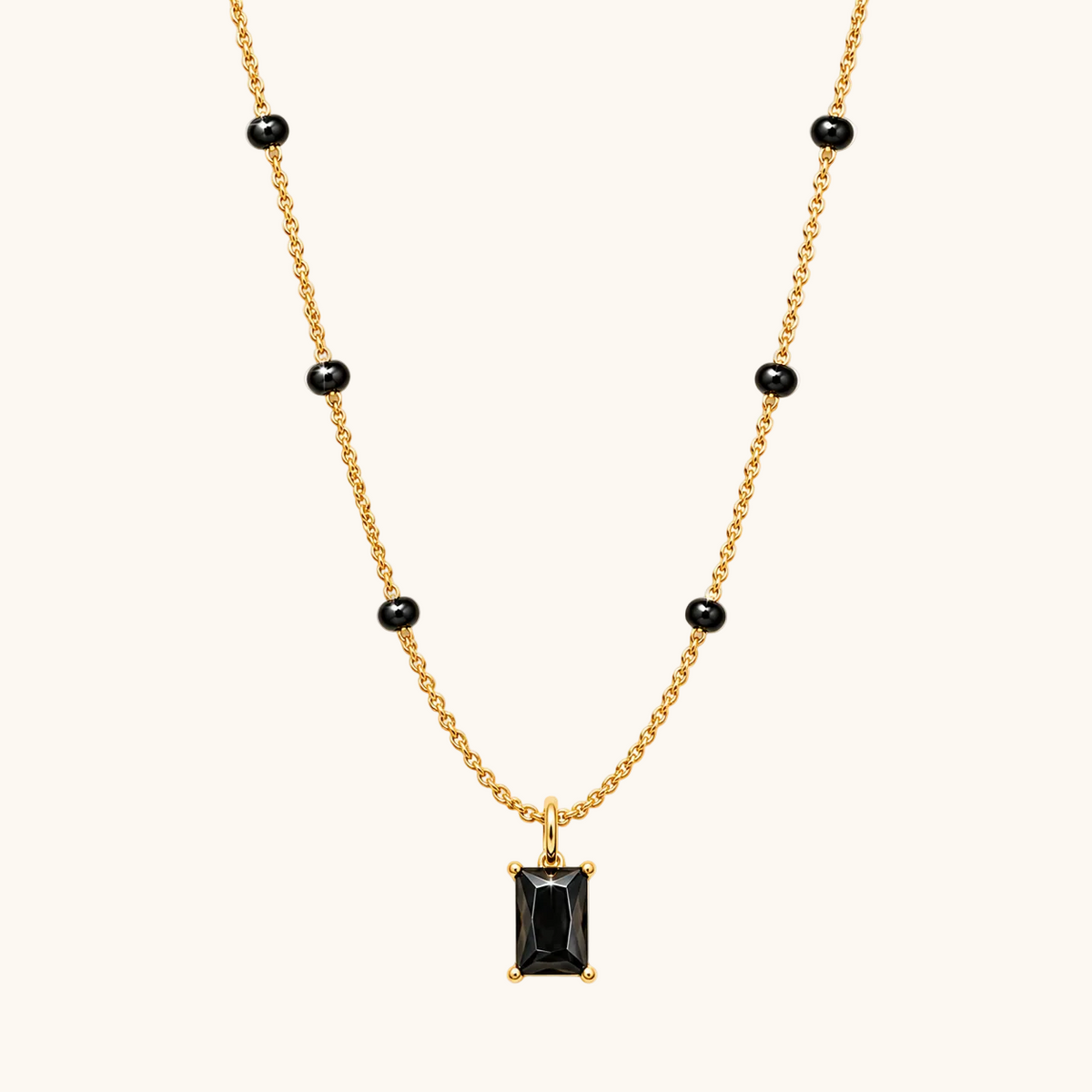 Black Prism Mangalsutra - 18k Gold Plated Anti Tarnish jewellery