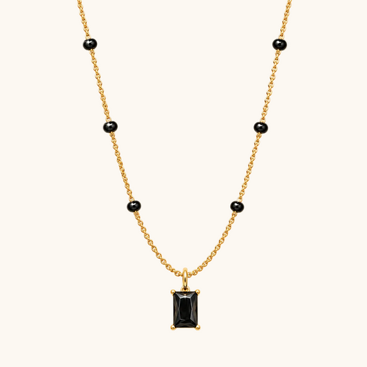 Black Prism Mangalsutra - 18k Gold Plated