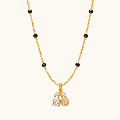 Cherry Crystal Mangalsutra - 18k Gold Plated Anti Tarnish jewellery