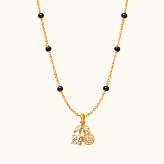 Cherry Crystal Mangalsutra - 18k Gold Plated Anti Tarnish jewellery