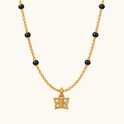 Evara Crystal Mangalsutra - 18k Gold Plated Anti Tarnish jewellery
