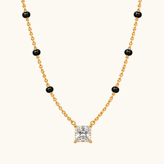 Solitaire Mangalsutra - 18k Gold Plated