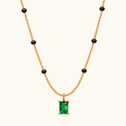Emerald Prism Mnagalsutra - 18k Gold Plated Anti Tarnish jewellery