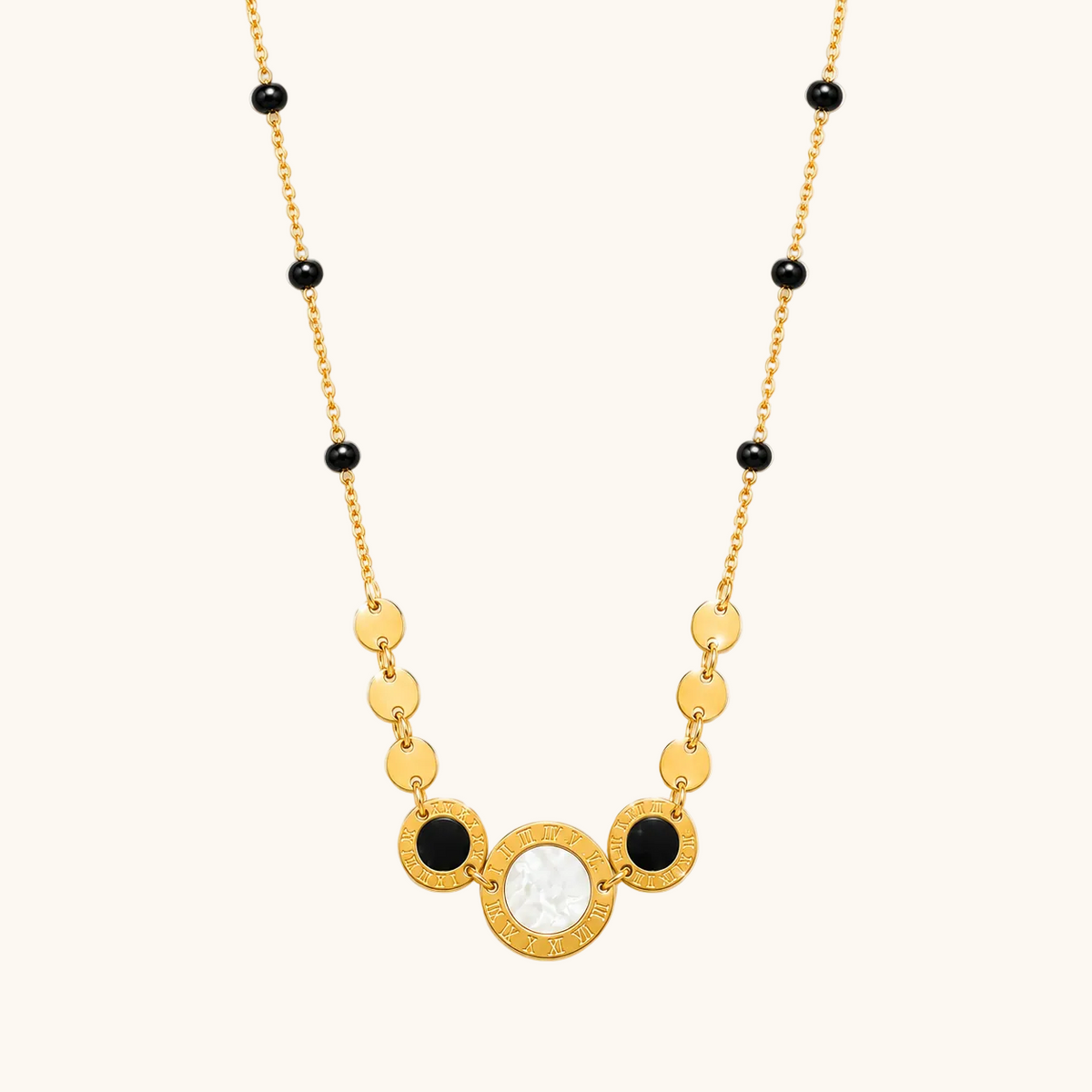 Celeste Onyx Mangalsutra - 18k Gold Plated Anti Tarnish jewellery