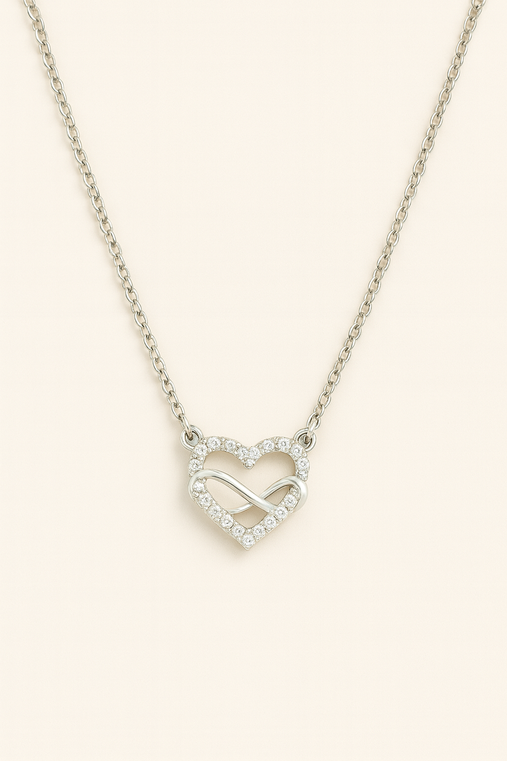 Infinity Heart Pendant - 925 Sterling silver