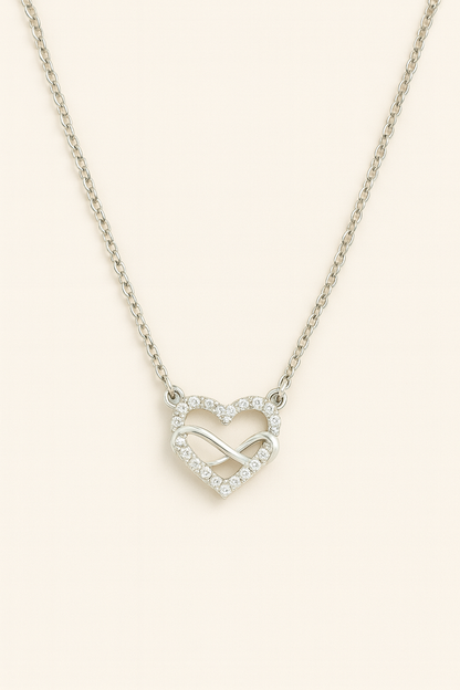 Infinity Heart Pendant - 925 Sterling silver