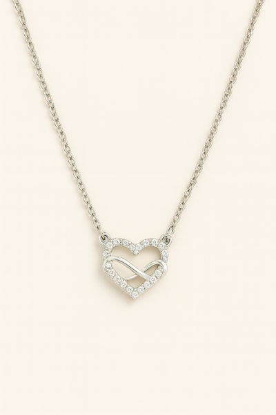 Infinity Heart Pendant - 925 Sterling silver