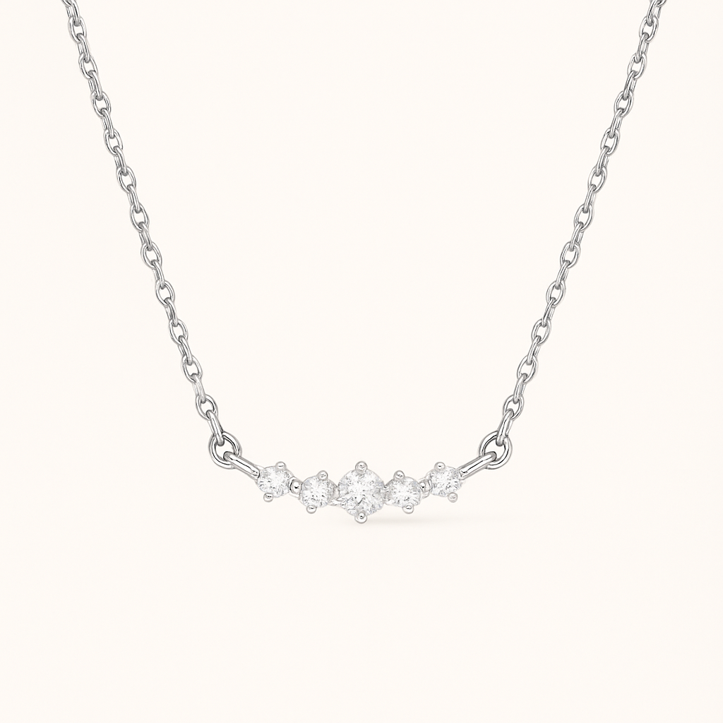 Shining Arc Necklace - 925 Sterling silver