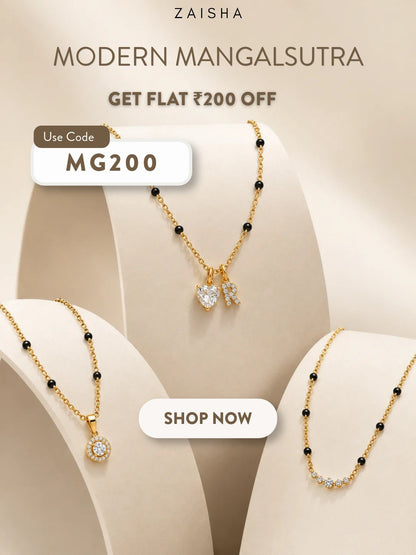 Dainty Initials Mangalsutra - 18k Gold Plated