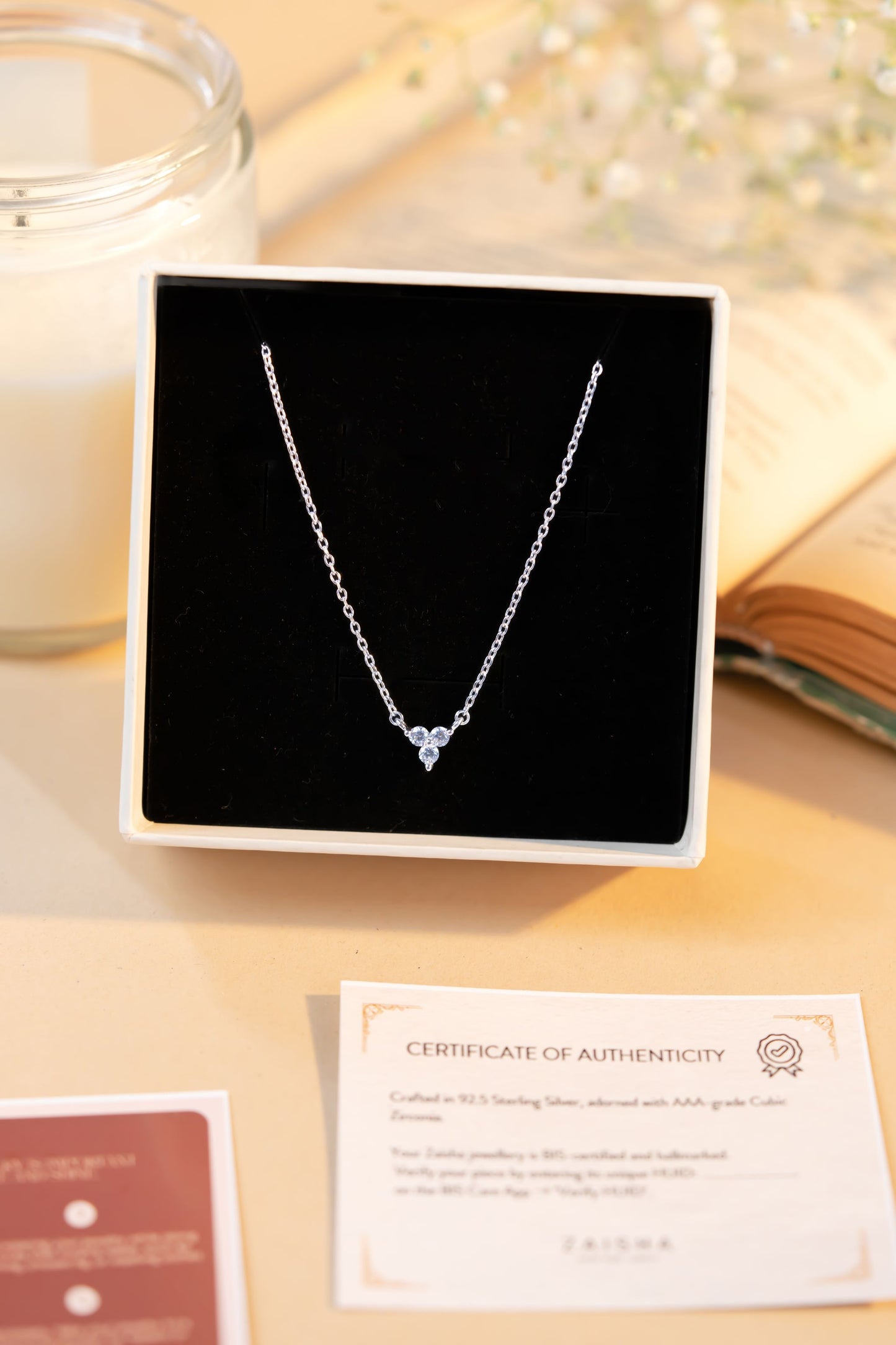 Trilume Necklace - 925 Sterling silver