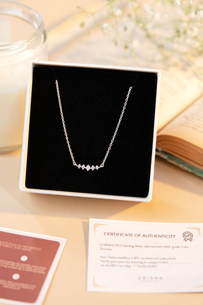 Shining Arc Necklace - 925 Sterling silver