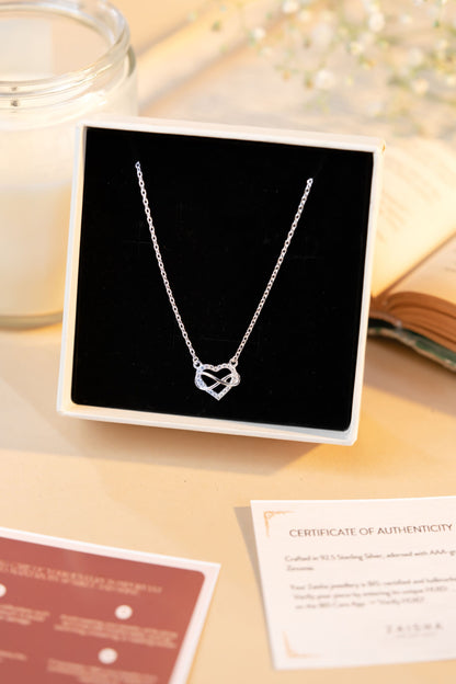 Infinity Heart Pendant - 925 Sterling silver