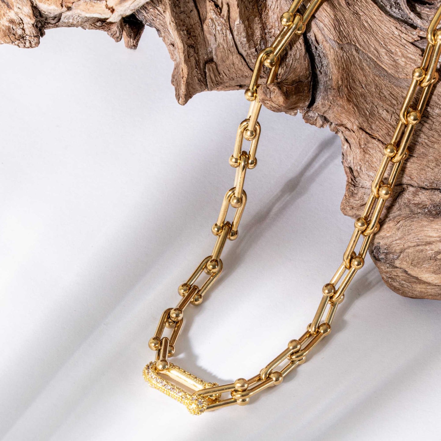 Buy Celebrity CZ Statement Necklace - 18K Gold Plated online jewellery
