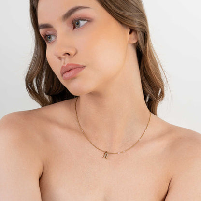 Dainty Initials Necklace - 18K Gold Plated