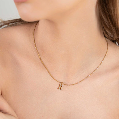 Dainty Initials Necklace - 18K Gold Plated