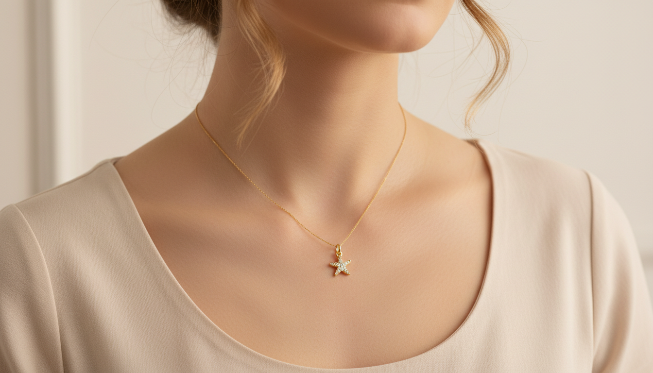 Starfish Pendant – 18K Gold Plated