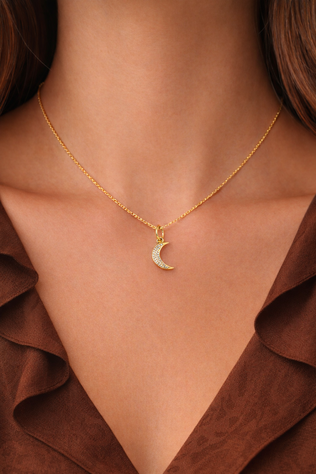 Moonlit Pendant – 18K Gold Plated