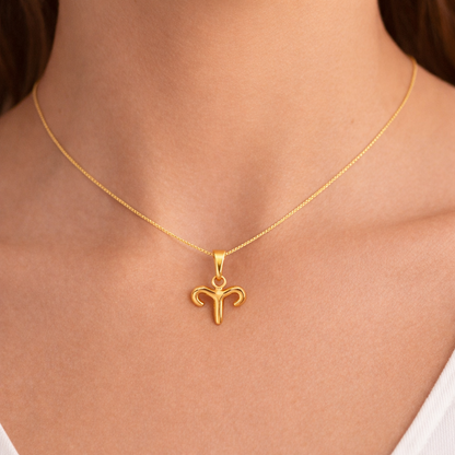 Aries Zodiac Pendant  – 18K Gold Plated