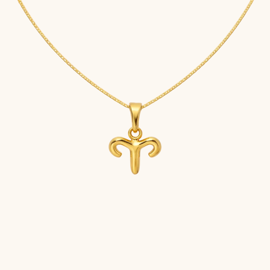 Aries Zodiac Pendant  – 18K Gold Plated