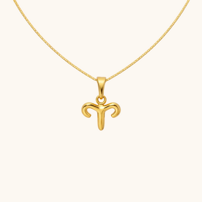Aries Zodiac Pendant  – 18K Gold Plated