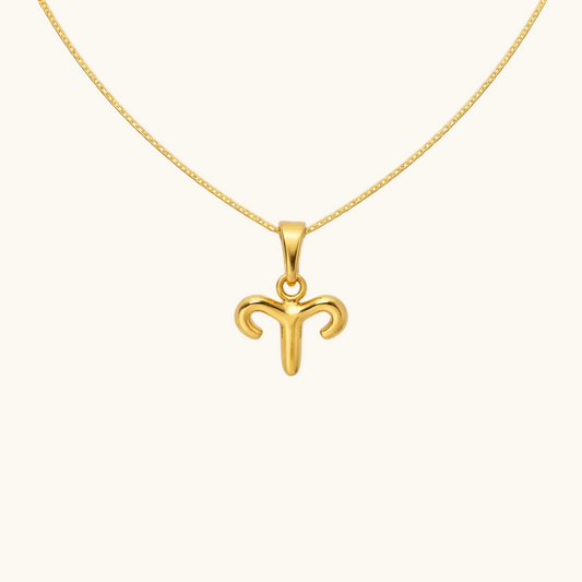 Aries Zodiac Pendant  – 18K Gold Plated