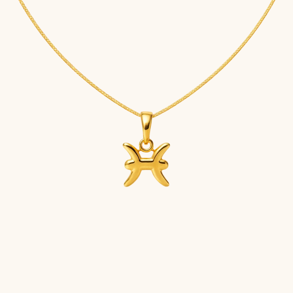 Pisces Zodiac Pendant  – 18K Gold Plated