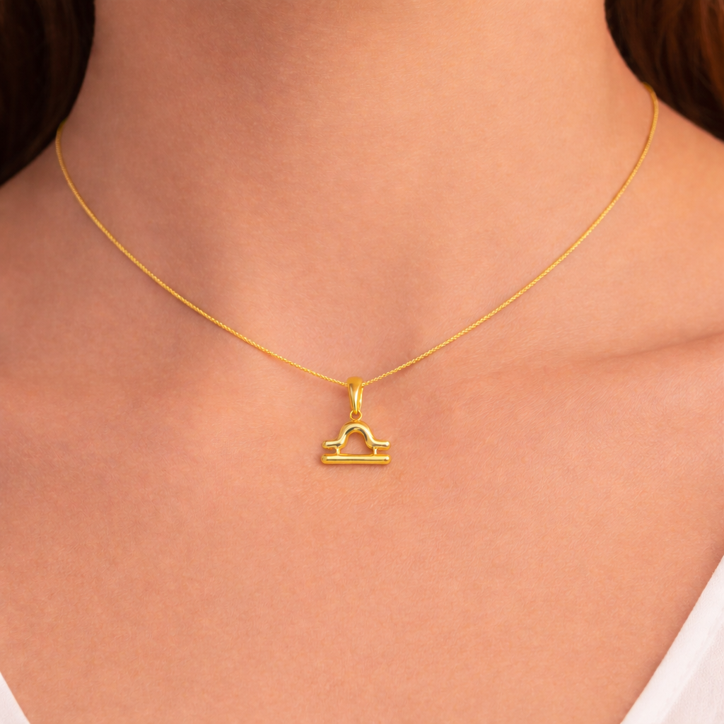 Libra Zodiac Pendant  – 18K Gold Plated