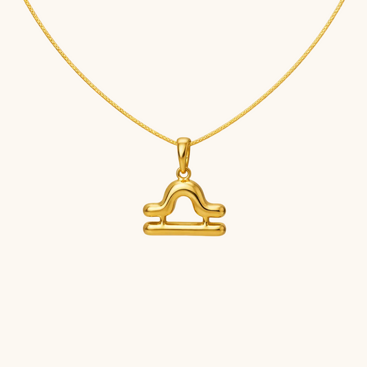 Libra Zodiac Pendant  – 18K Gold Plated