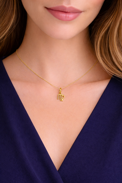 Virgo Zodiac Pendant  – 18K Gold Plated