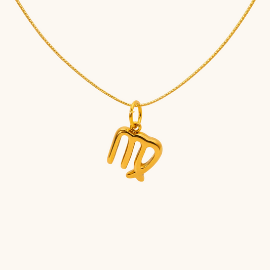 Virgo Zodiac Pendant  – 18K Gold Plated