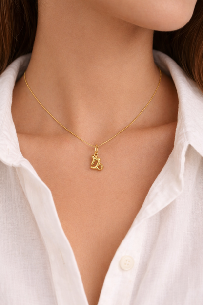 Capricorn Zodiac Pendant  – 18K Gold Plated