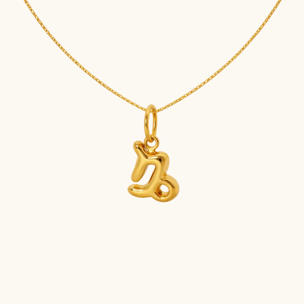 Capricorn Zodiac Pendant  – 18K Gold Plated