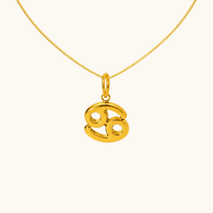 Cancer Zodiac Pendant  – 18K Gold Plated