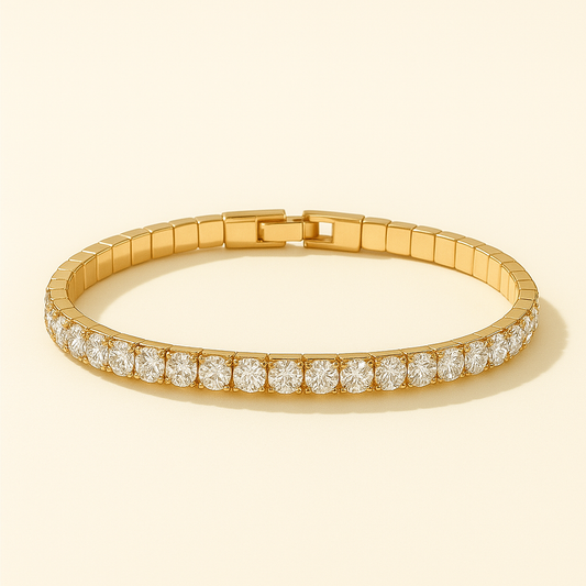 Pino Zirconia Tennis Bracelet - 18K Gold Plated