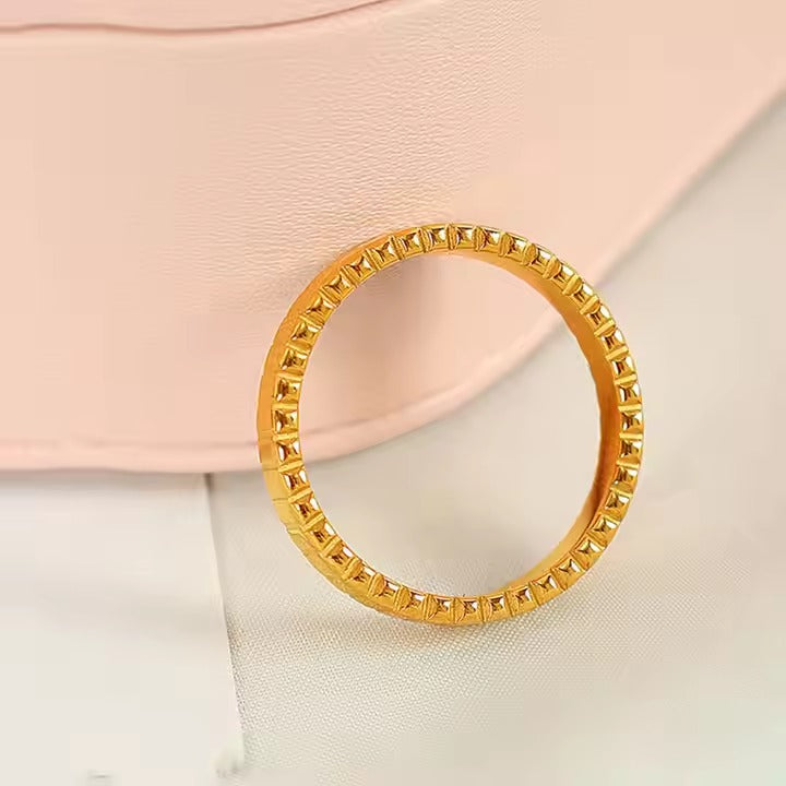 Buy Minimal Gold Barry Ring- 18K Gold Plated online jewellery