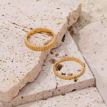 Buy Minimal Gold Barry Ring- 18K Gold Plated online jewellery