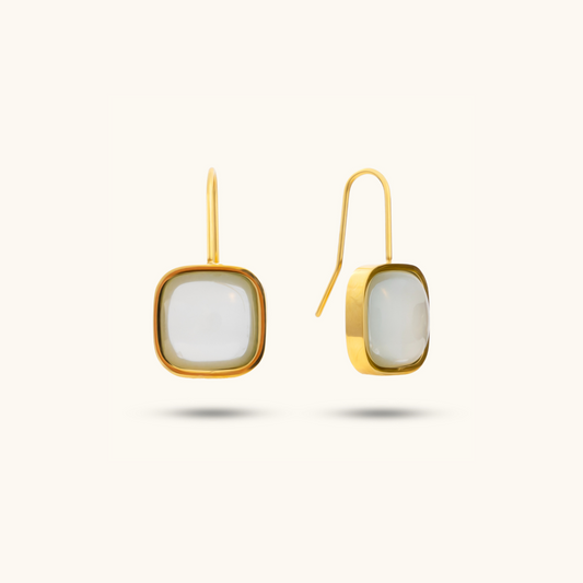 Jade Vintage Earrings - 18K Gold Plated