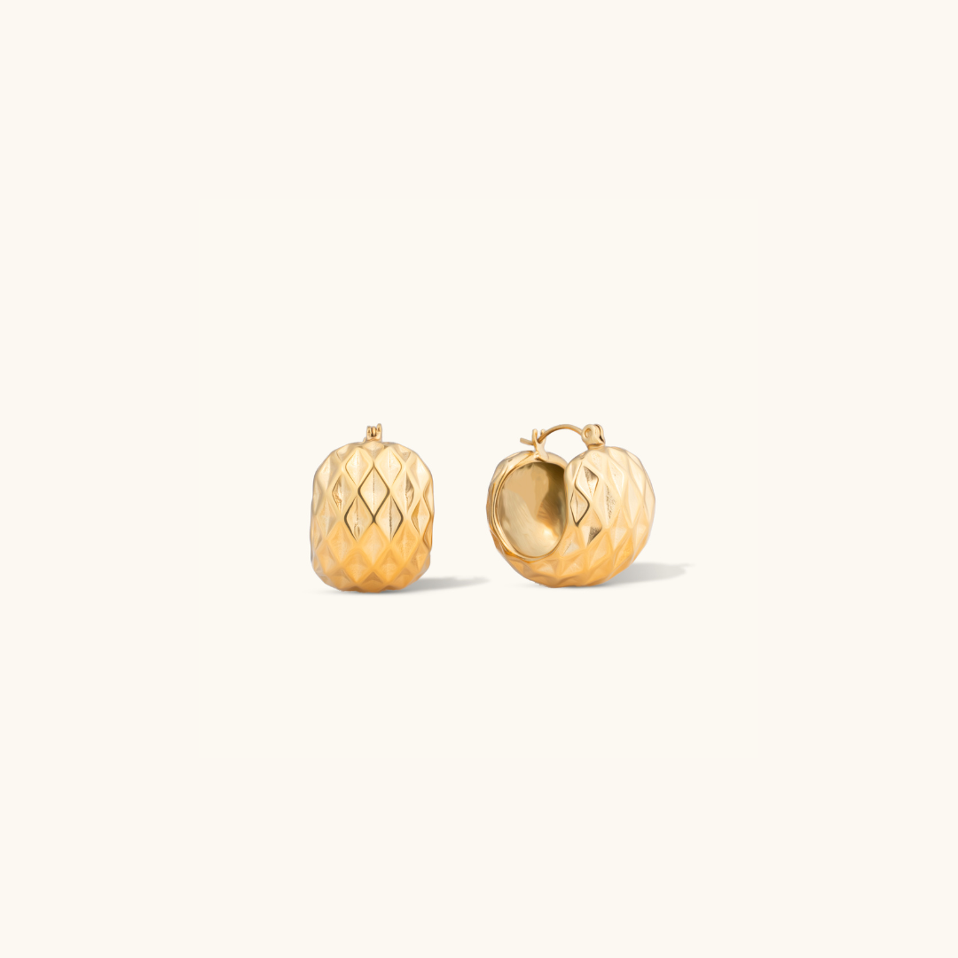 Classic Eleganza Hoop Earrings - 18K Gold Plated