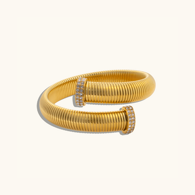 Fascino Cuff Bangle Bracelet - 18K Gold Plated