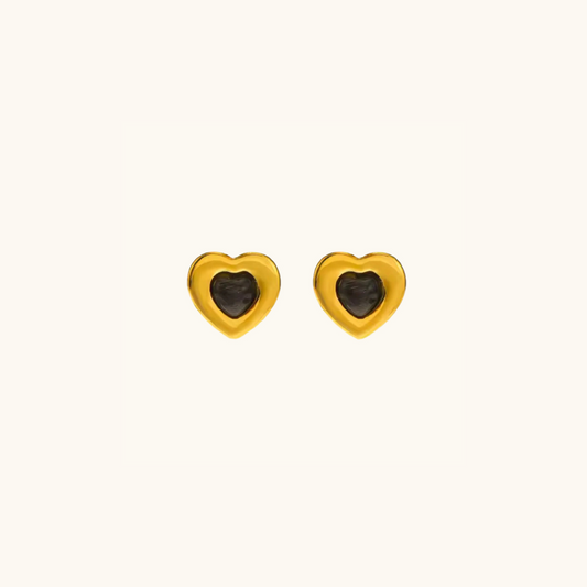 Heart Shaped Earrings - 18K Gold Plated