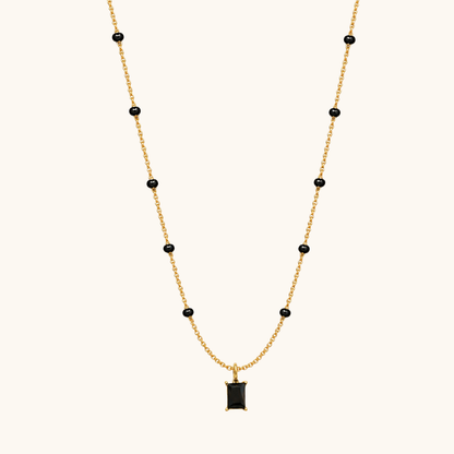 Black Prism Mangalsutra - 18k Gold Plated
