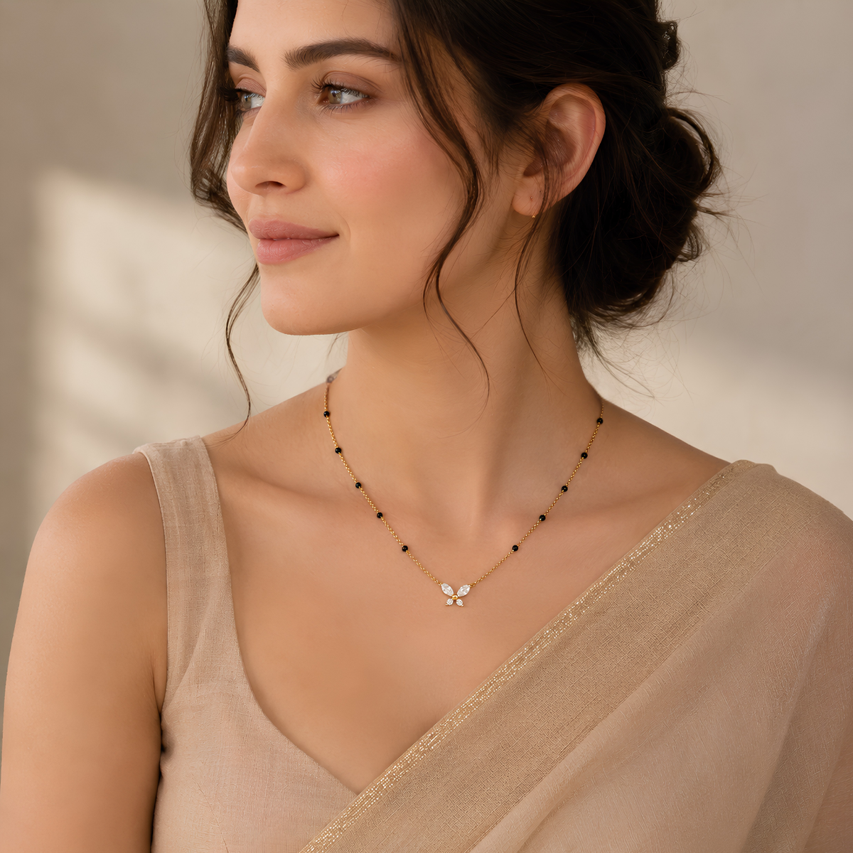 Dainty Butterfly Mangalsutra - 18k Gold Plated Anti Tarnish jewellery