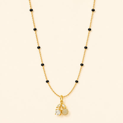 Cherry Crystal Mangalsutra - 18k Gold Plated